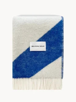 Coperta in lana con motivo a zig-zag Swirl