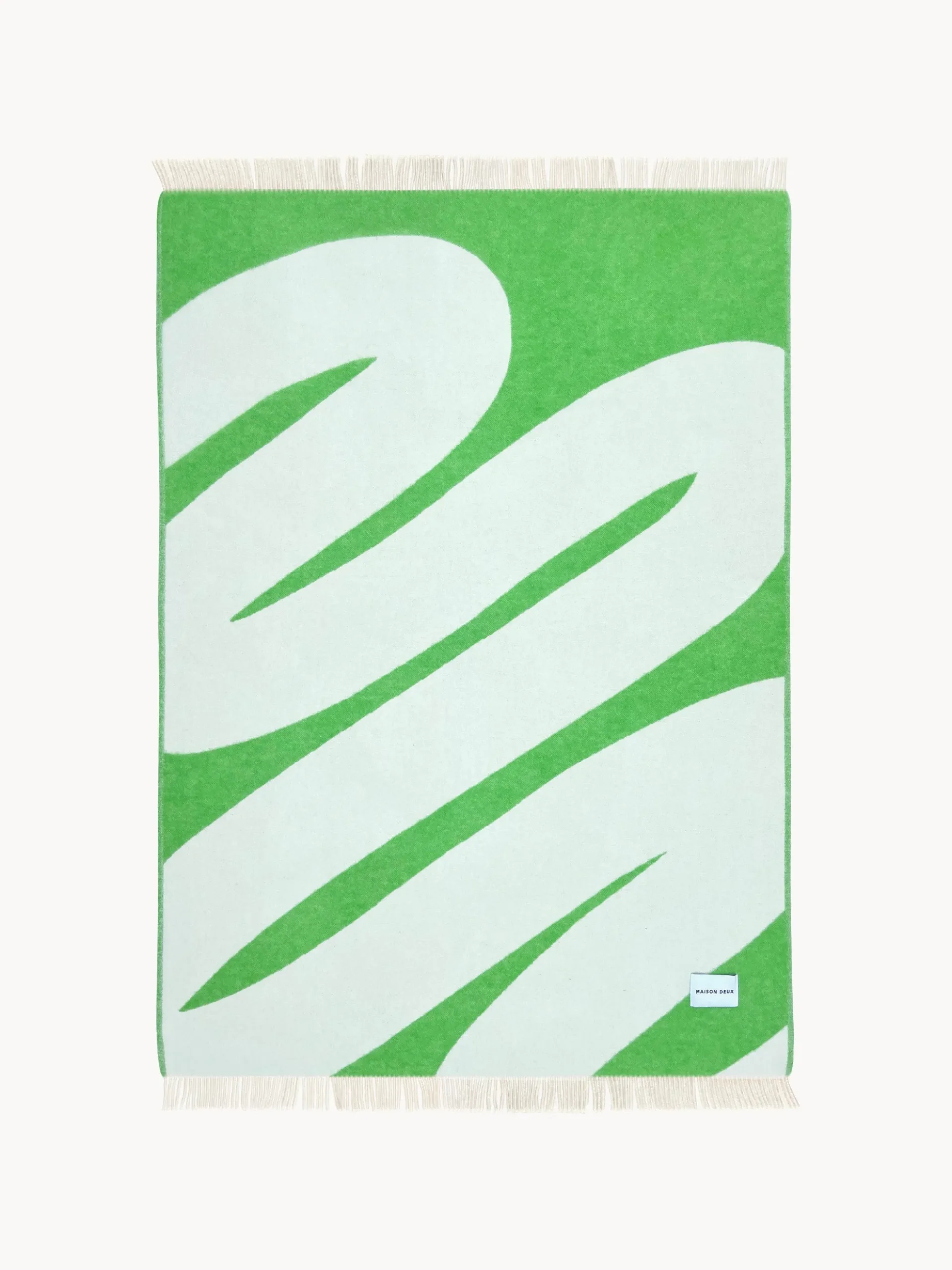 Coperta in lana con motivo a zig-zag Swirl