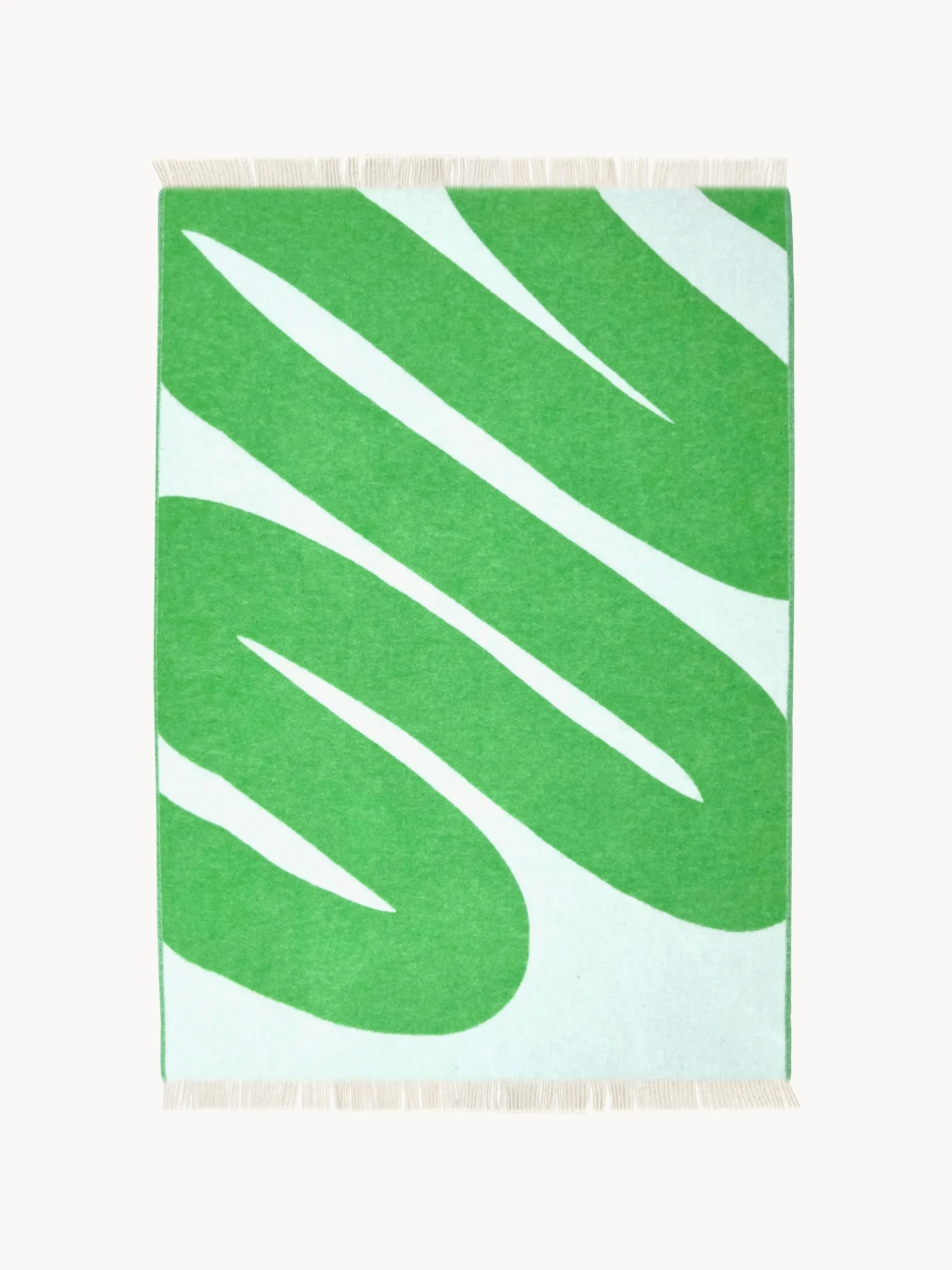 Coperta in lana con motivo a zig-zag Swirl