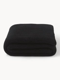 Coperta lavorata a maglia in cotone organico Adalyn
