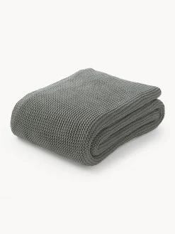 Coperta lavorata a maglia in cotone organico Adalyn