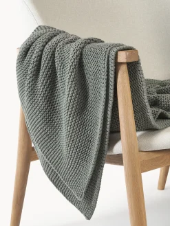 Coperta lavorata a maglia in cotone organico Adalyn