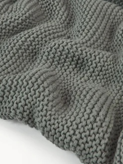 Coperta lavorata a maglia in cotone organico Adalyn