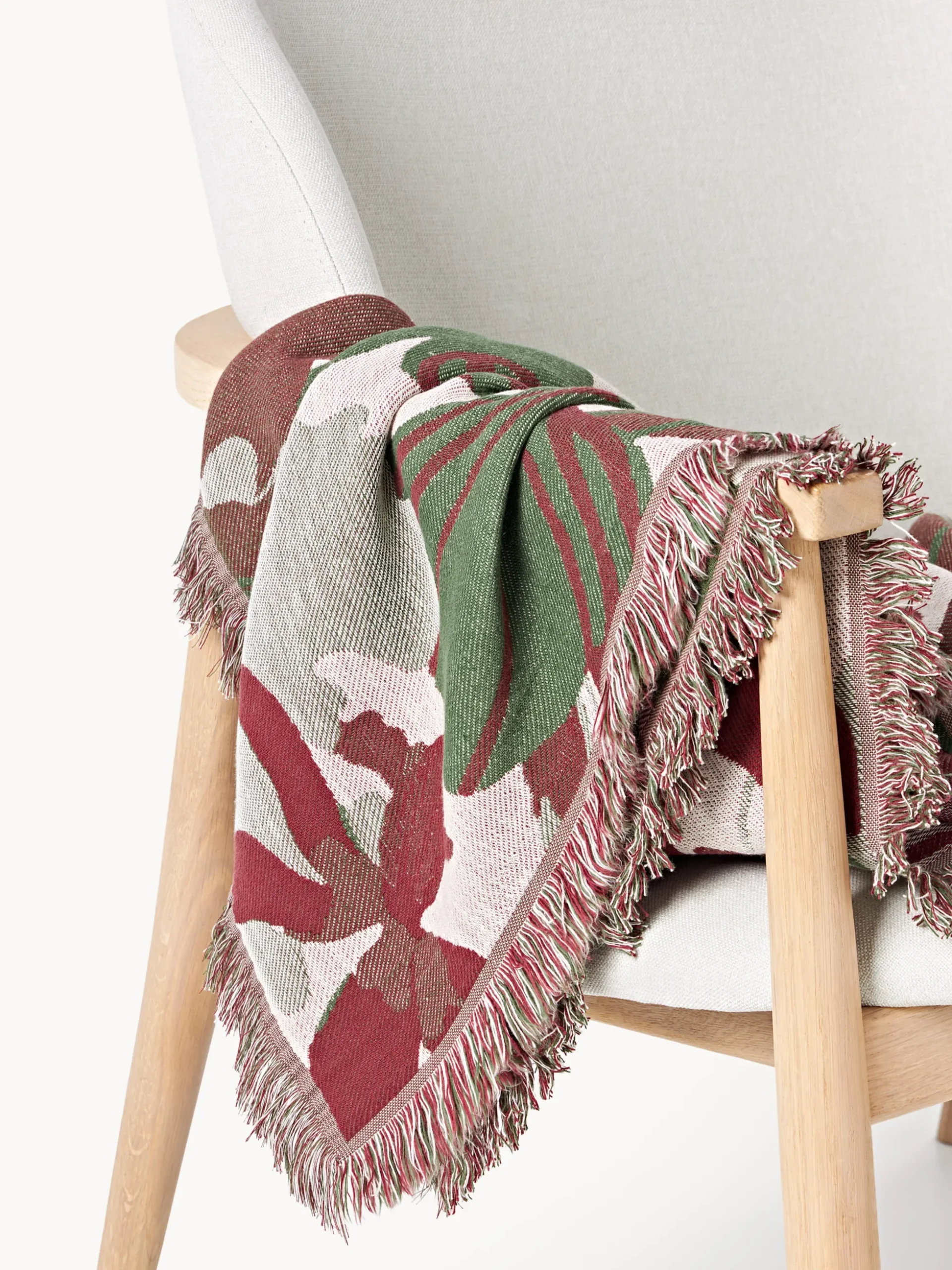 Coperta reversibile con frange Latisha