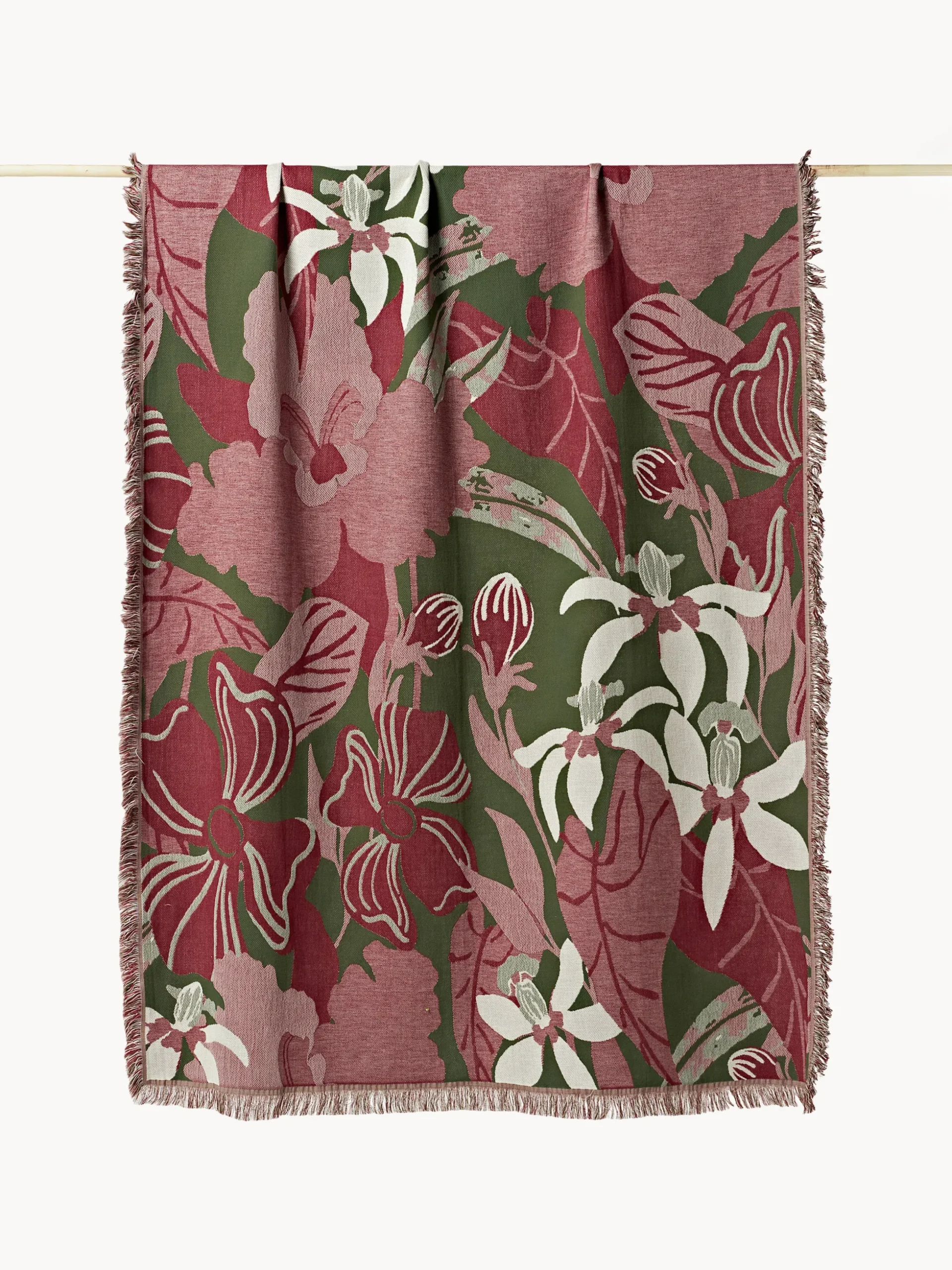 Coperta reversibile con frange Latisha