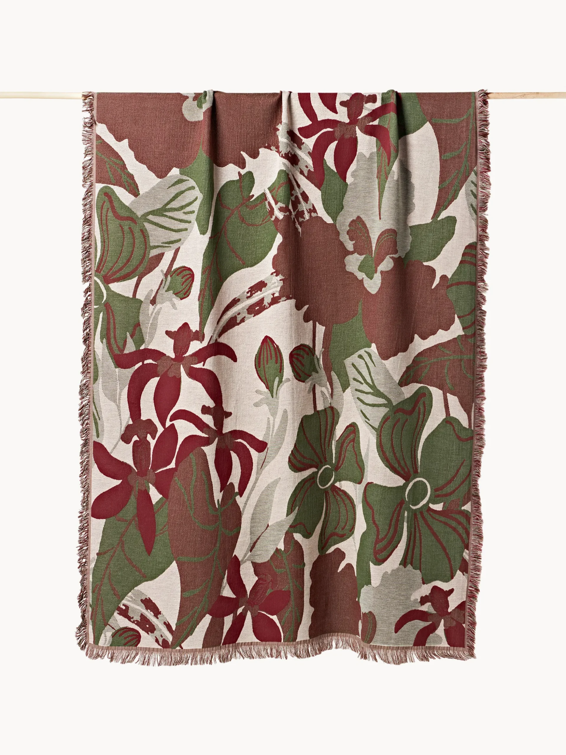 Coperta reversibile con frange Latisha