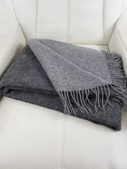 Coperta reversibile in lana Double Face