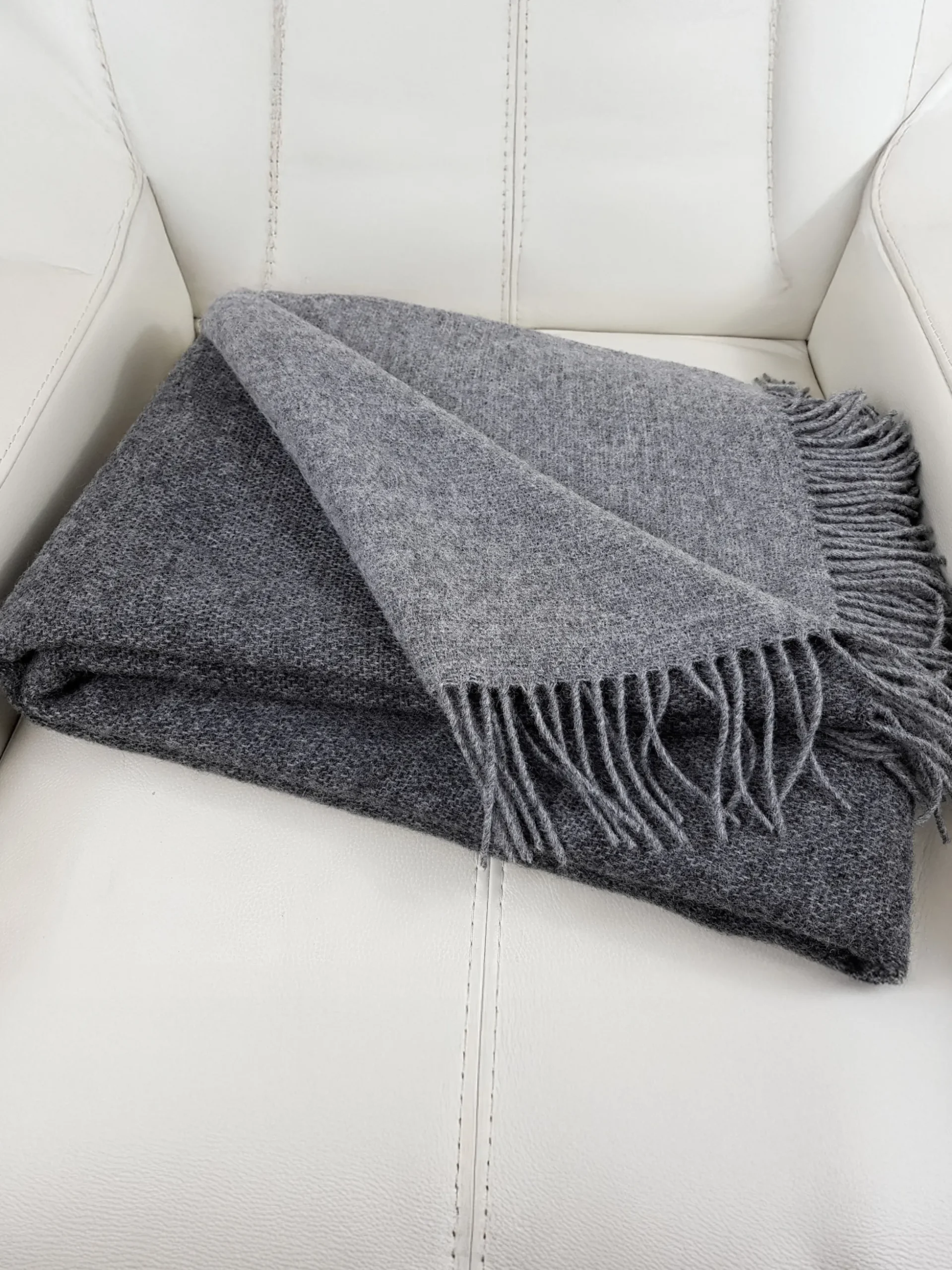 Coperta reversibile in lana Double Face