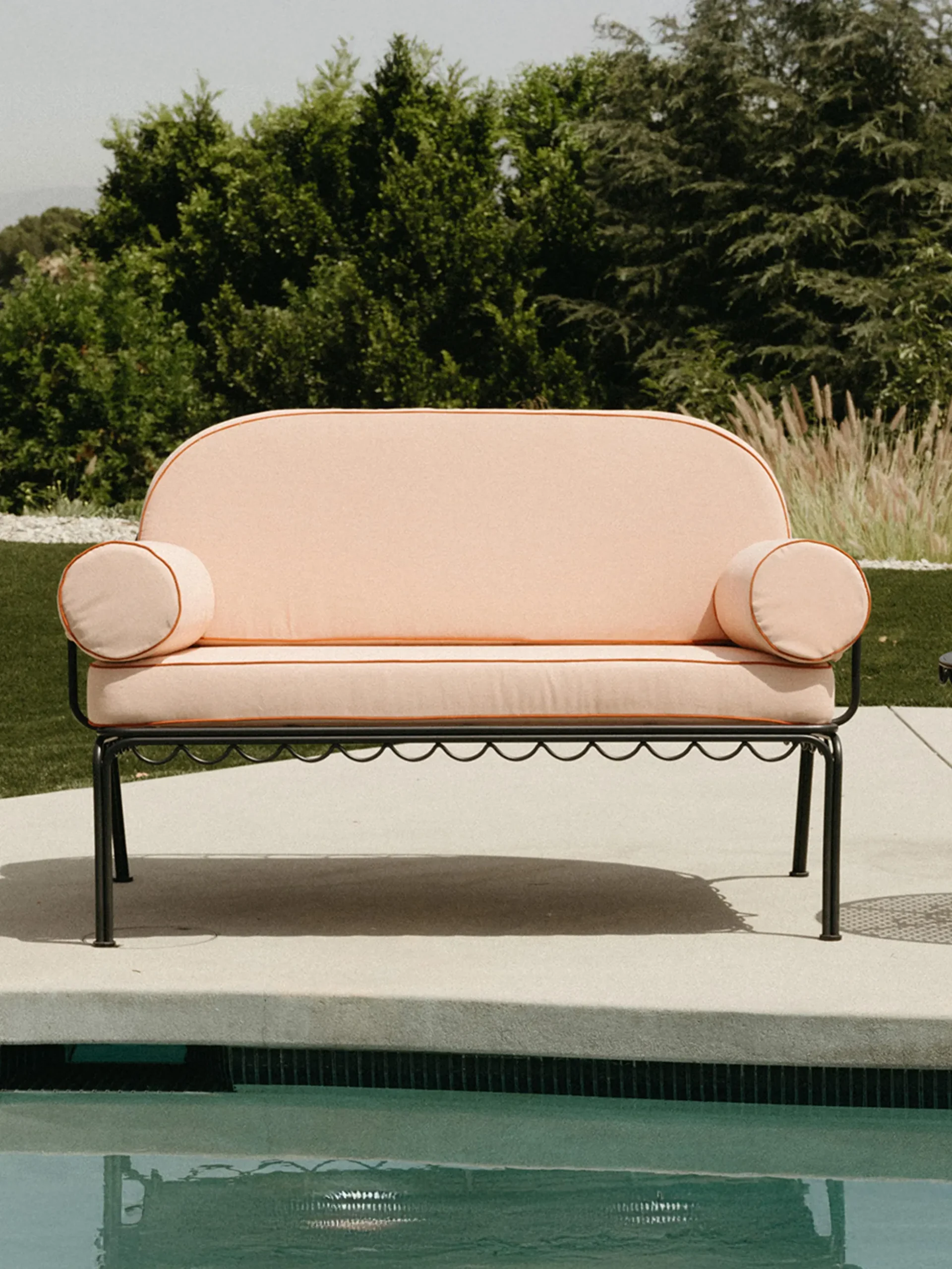 Copertura per divano a righe Al Fresco, set da 4