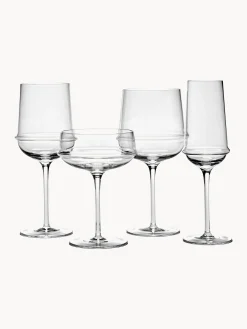 Coppe da champagne in vetro soffiato Dune 4 pz