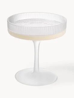 Coppe da champagne in vetro soffiato millerighe Ripple 2 pz