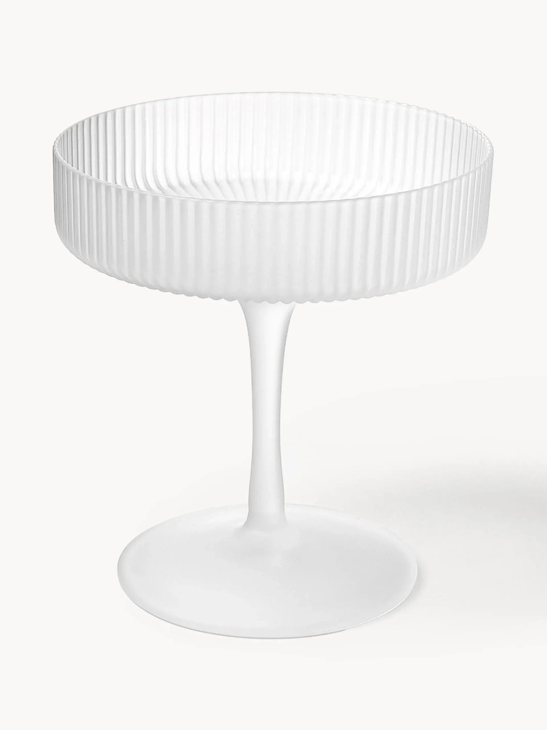 Coppe da champagne in vetro soffiato millerighe Ripple 2 pz