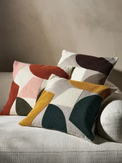 Copricuscino in cotone con decoro astratto Nomi