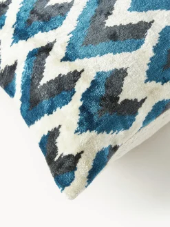 Copricuscino in viscosa con motivo jacquard tessuto Heron