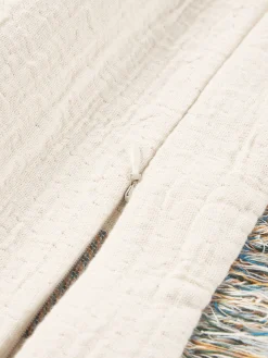 Copricuscino jacquard con frange Rui