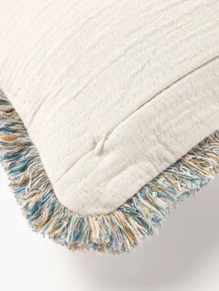Copricuscino jacquard con frange Rui