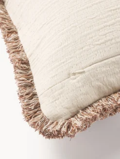 Copricuscino jacquard con frange Rui