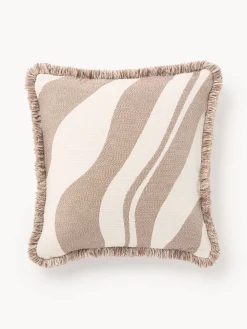 Copricuscino jacquard con frange Rui