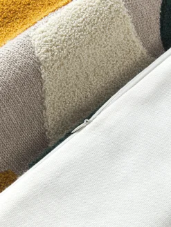 Copricuscino in cotone con decoro astratto Nomi