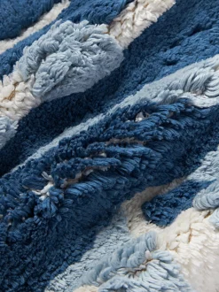 Copricuscino in cotone con motivo foglie trapuntato Sela