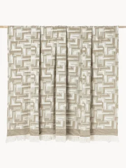 Copriletto jacquard con frange Fran