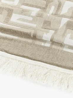 Copriletto jacquard con frange Fran