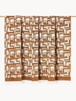 Copriletto jacquard con frange Fran