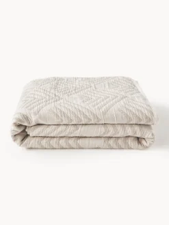 Copriletto jacquard con motivo grafico Milano