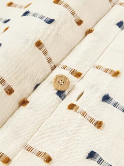 Copripiumino in cotone con frange trapuntate Lenja