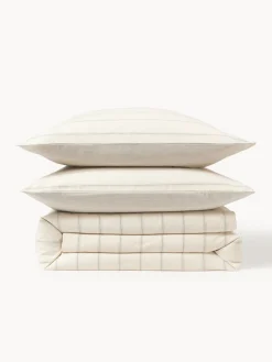 Copripiumino in cotone lavato a righe Caspian