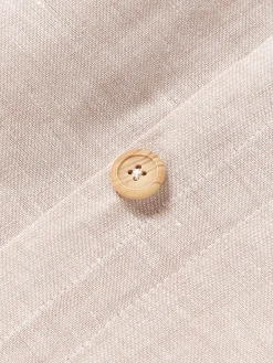 Copripiumino in lino con cucitura in rilievo Linna