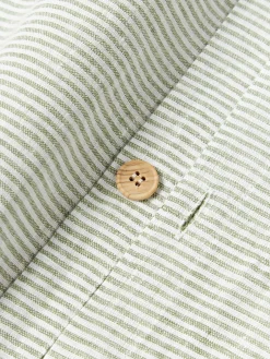 Copripiumino in lino lavato a righe sottili Rinna