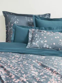 Copripiumino in raso di cotone con stampa floreale Sakura
