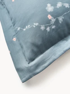 Copripiumino in raso di cotone con stampa floreale Sakura