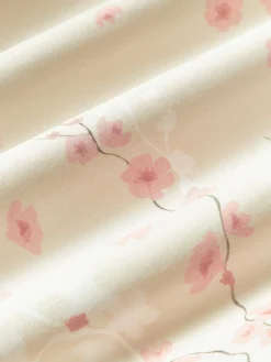 Copripiumino in raso di cotone con stampa floreale Sakura