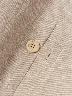 Copripiumino in lino con cucitura in rilievo Linna