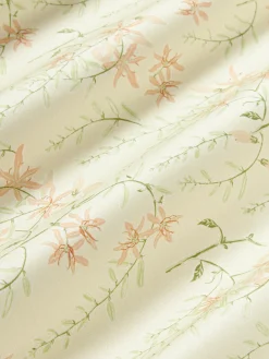 Copripiumino in raso di cotone con stampa floreale Leticia