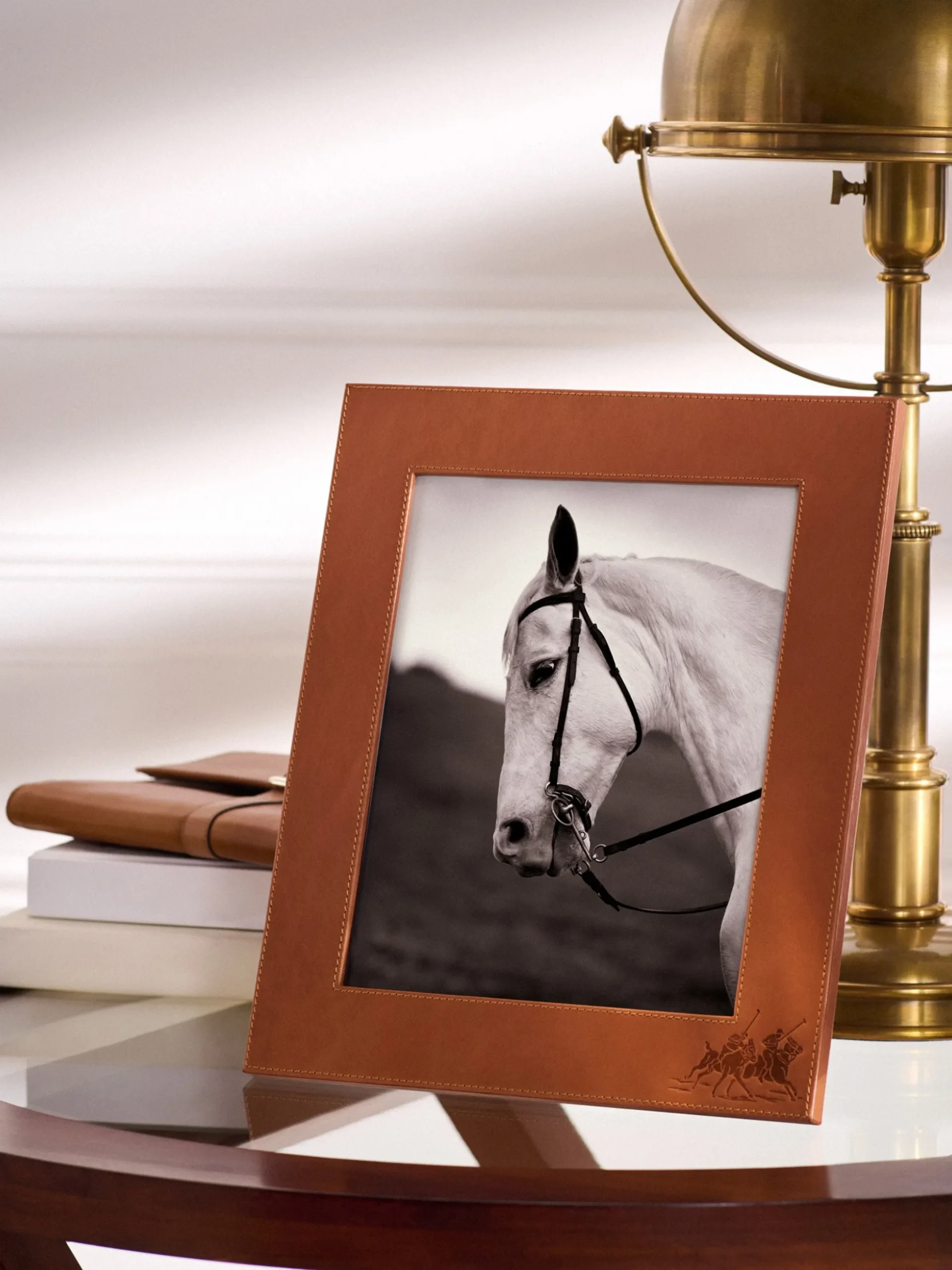 Cornice portafoto in pelle Garrett