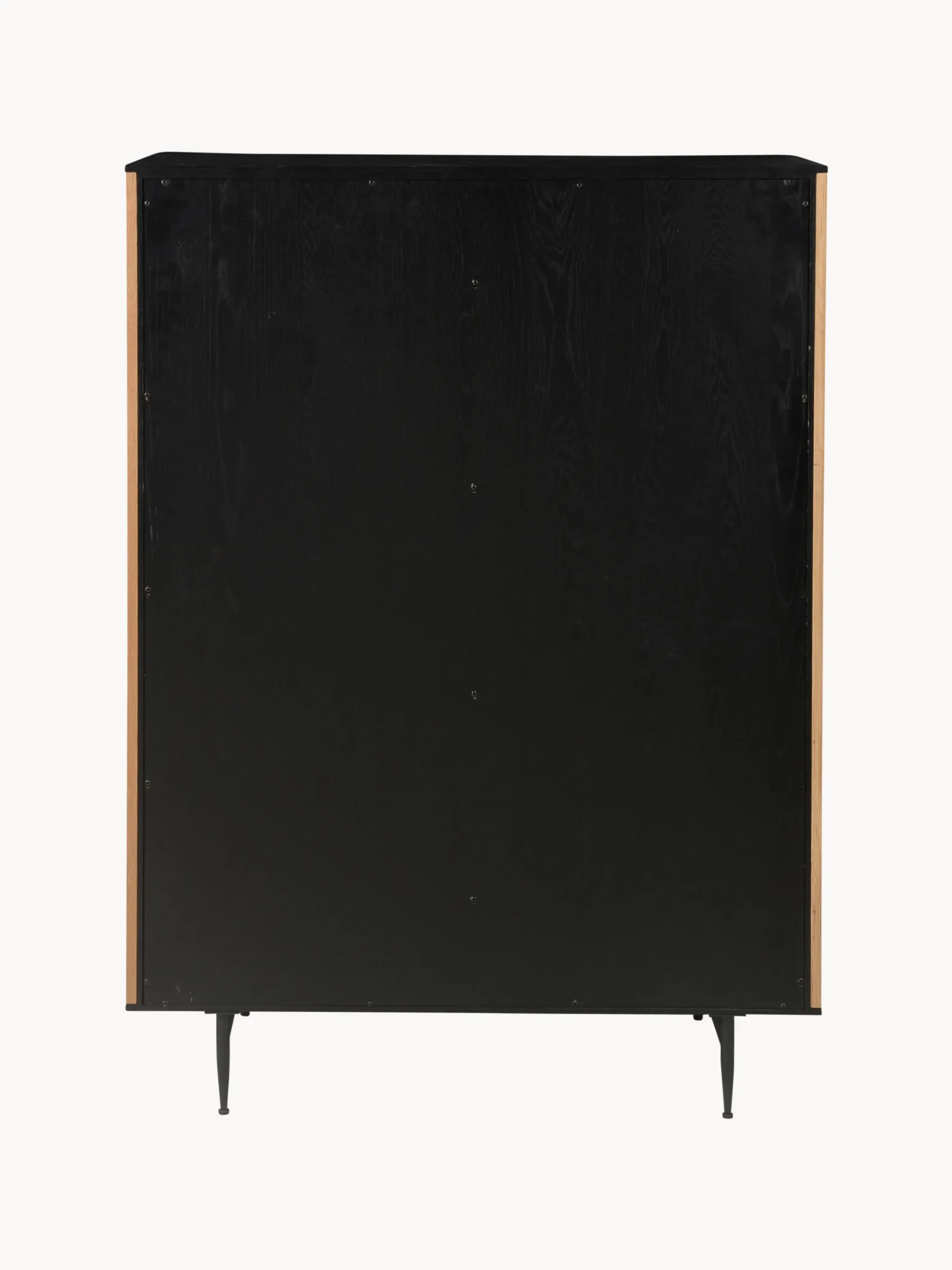 Credenza alta con anta scorrevole e frontale scanalato Linea