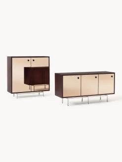 Credenza alta con ante in vetro a specchio Scarlett