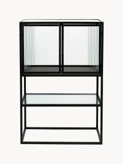 Credenza alta con vetrate scanalate Boli