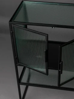 Credenza alta con vetrate scanalate Boli