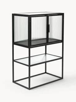 Credenza alta con vetrate scanalate Boli