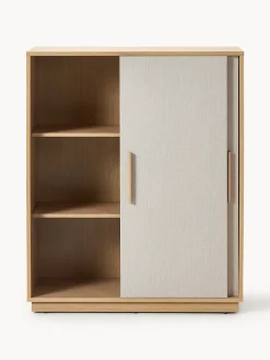 Credenza alta in legno con frontale imbottito Wisp