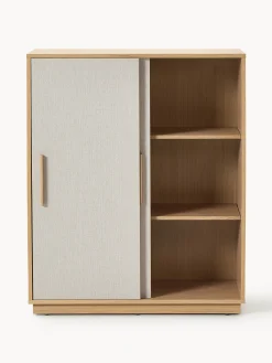 Credenza alta in legno con frontale imbottito Wisp