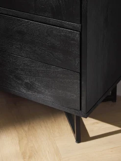 Credenza alta in legno di mango Luca
