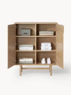 Credenza alta in legno di quercia Diana