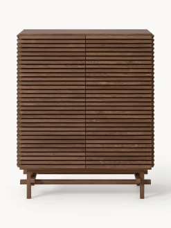 Credenza alta in legno di quercia Pierce