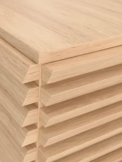 Credenza alta in legno di quercia Pierce
