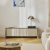 Credenza bassa in marmo e metallo Bruce